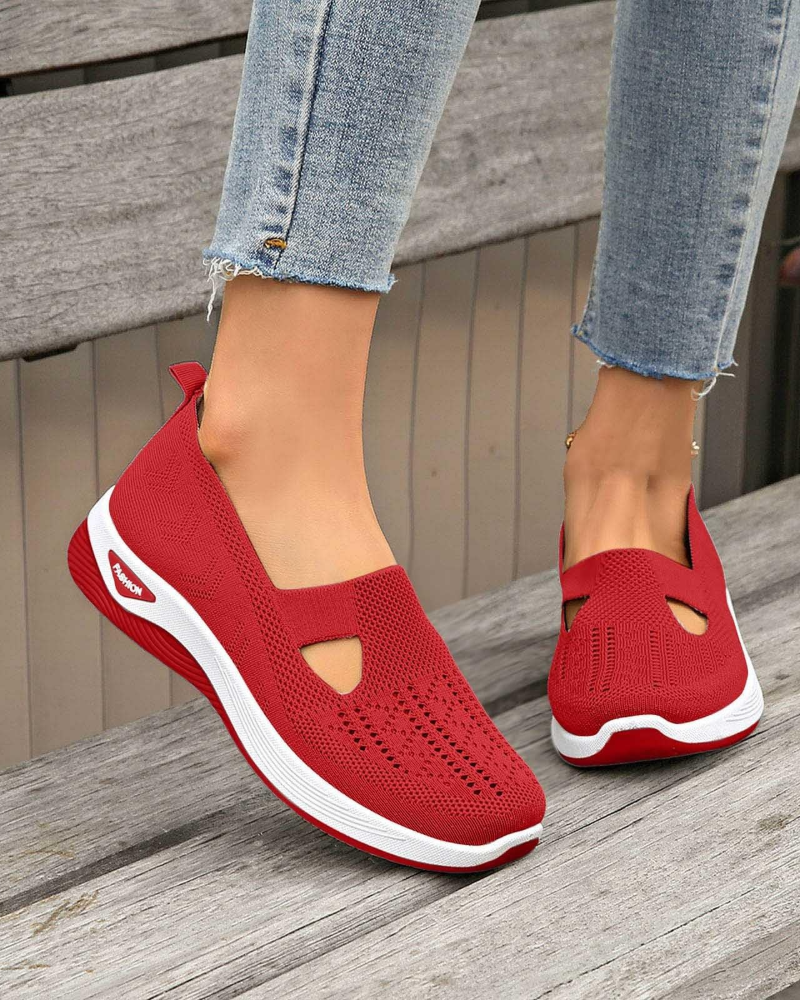Abigail Zapatillas Walking Mujer – Malla Transpirable, Ajuste Ancho y Soporte de Arco
