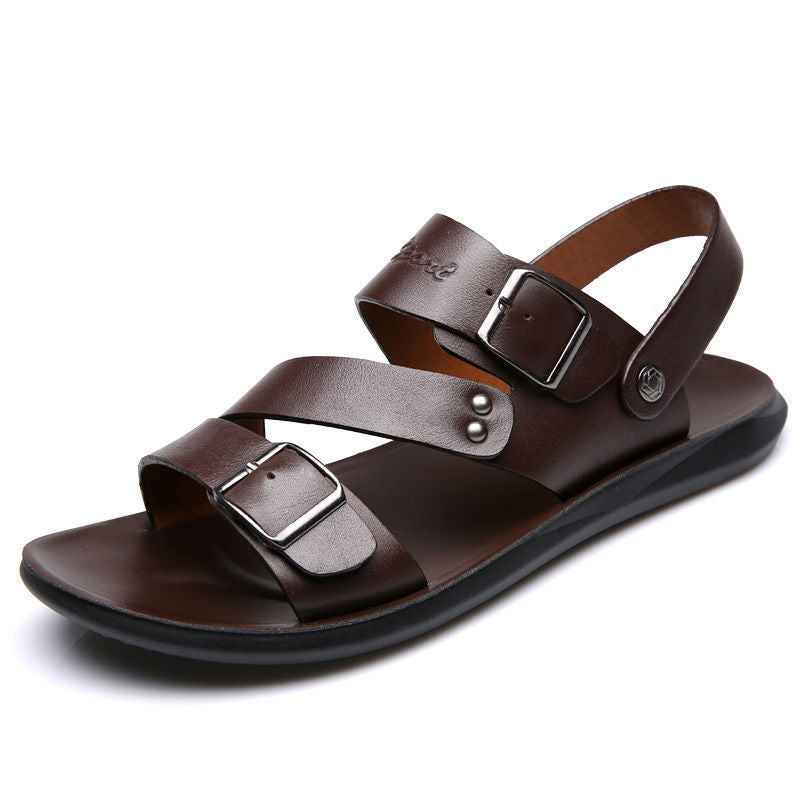 Antonio Sandales en cuir pour homme – Sandales élégantes réglables été