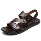 Antonio Sandales en cuir pour homme – Sandales élégantes réglables été
