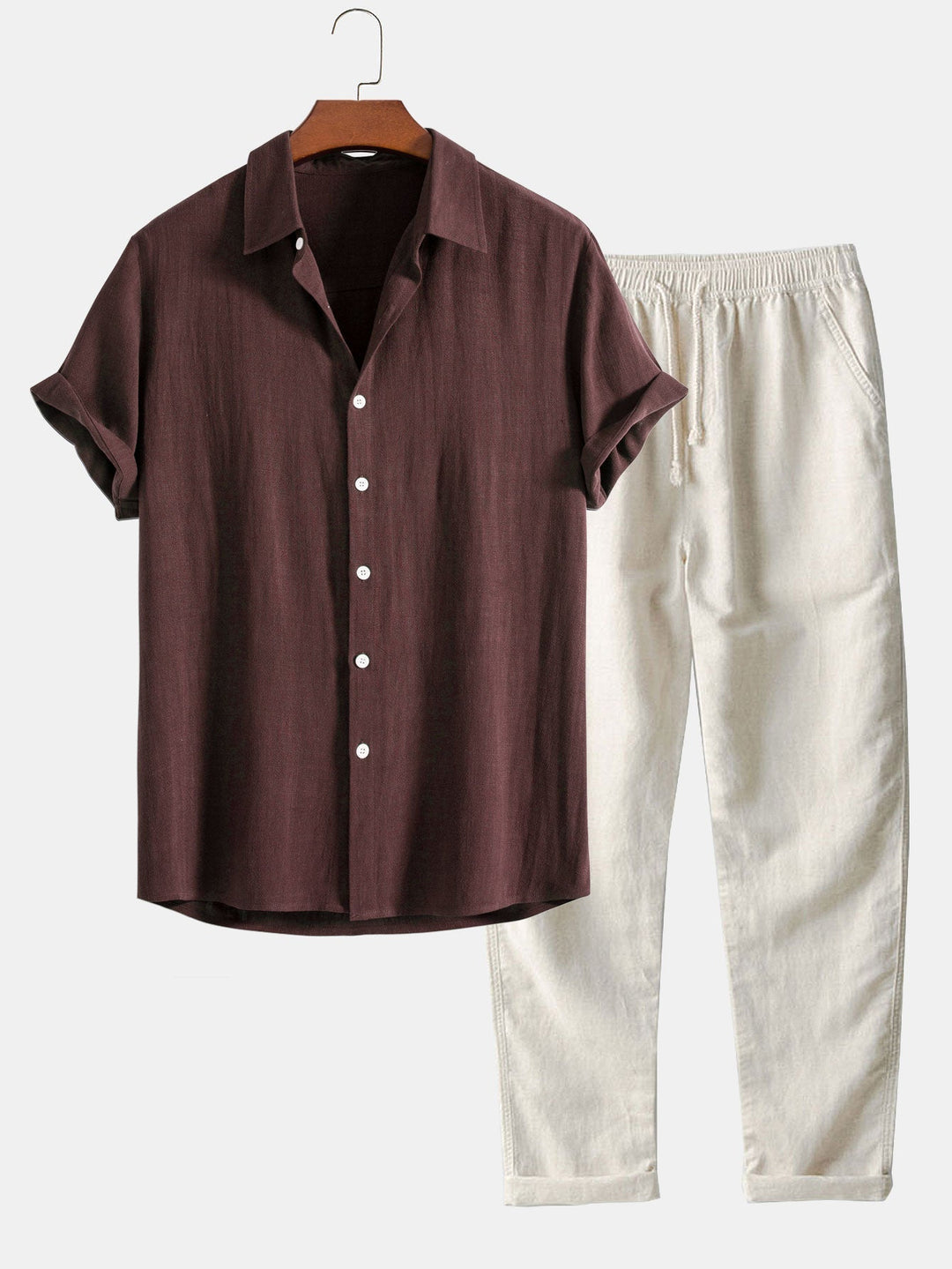 Richard Conjunto de Verano para Hombre – Set Elegante Camisa y Pantalón Lino