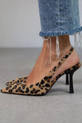 Sadie talons imprimé animal pour femme – chaussures élégantes stilettos slingback chic