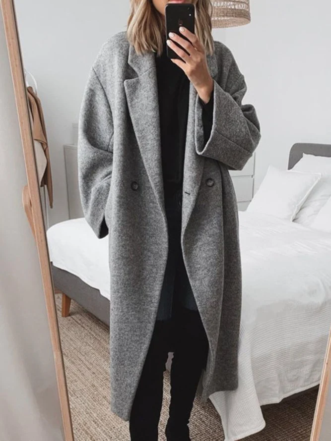 Celia Abrigo Oversize de Lana para Mujer – Chaqueta Elegante Cálida y Moderna