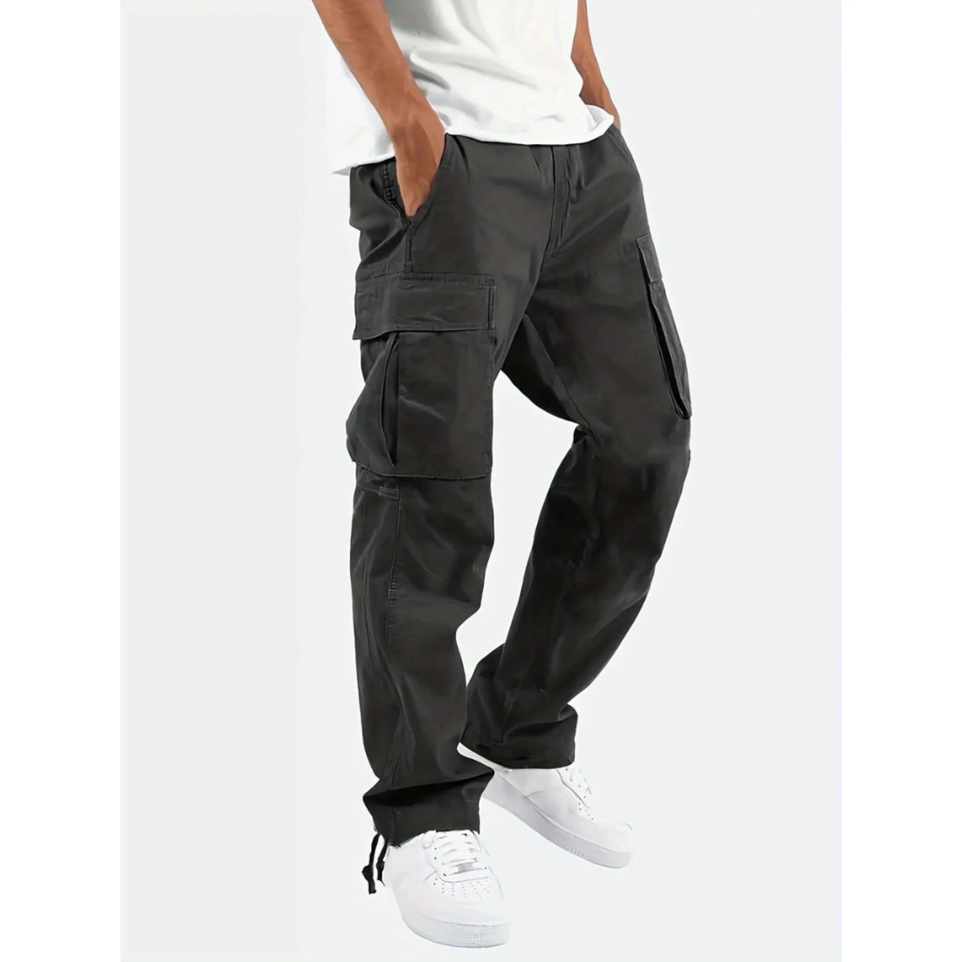 Lance Pantalón Cargo para Hombre – Pantalón Casual Oversize Multi Bolsillos