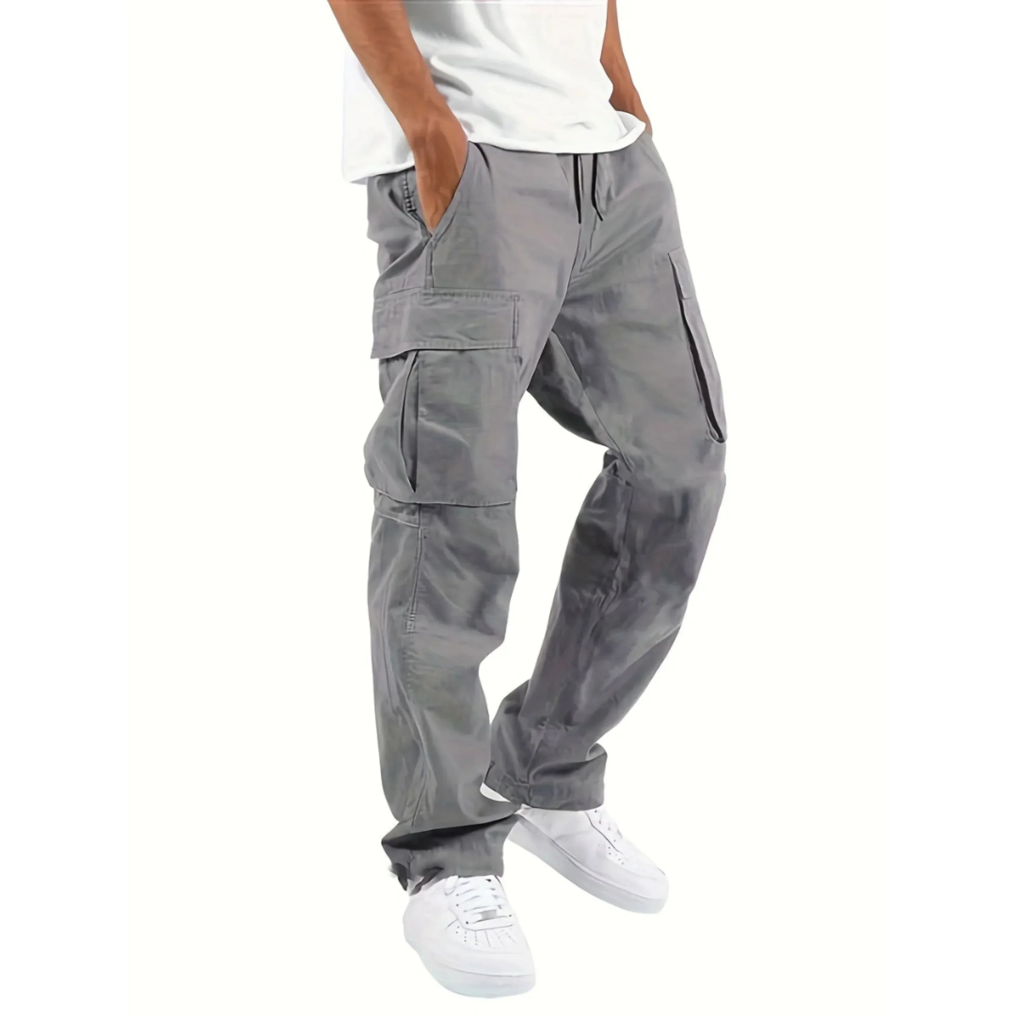 Lance Pantalón Cargo para Hombre – Pantalón Casual Oversize Multi Bolsillos