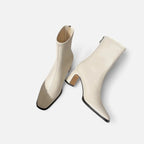 Madison Botines para Mujer – Botas Vintage Punta Cuadrada Invierno Chic