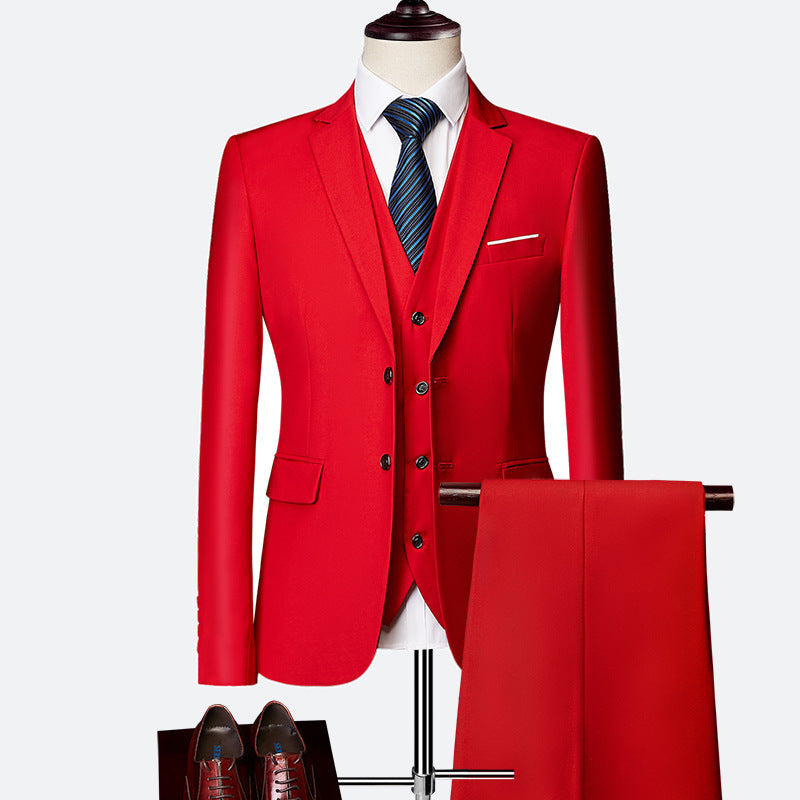 Adrián Traje para Hombre de 3 Piezas – Slim Fit Elegante y Transpirable para Bodas
