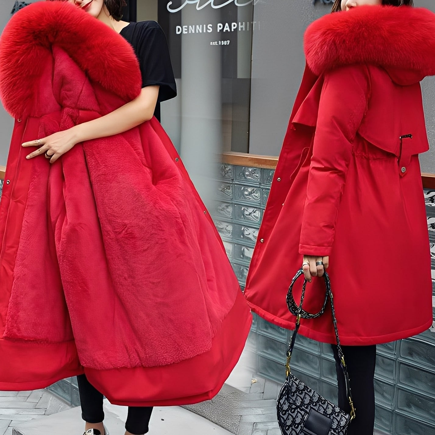 Evette Manteau d’hiver pour femme – Veste matelassée à capuche chic