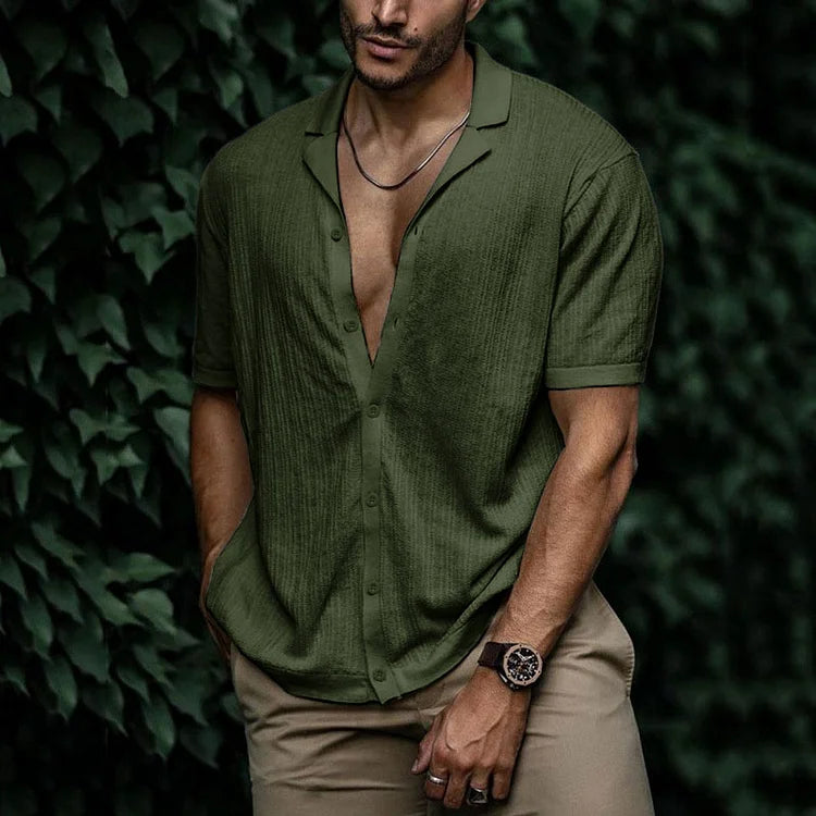 Leandro Camisa de Lino para Hombre – Camisa Verano Casual Elegante