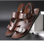 Antonio Sandales en cuir pour homme – Sandales élégantes réglables été