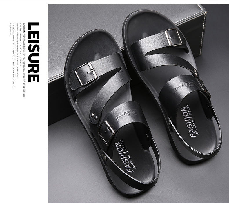 Antonio Sandales en cuir pour homme – Sandales élégantes réglables été