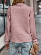 Leyna Maglione a Coste da Donna – Maglione con Cerniera Chic