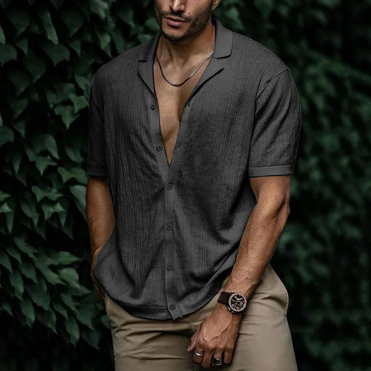 Leandro Camisa de Lino para Hombre – Camisa Verano Casual Elegante
