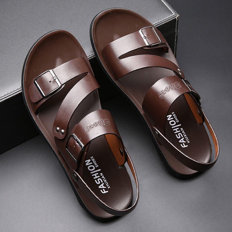 Antonio Sandales en cuir pour homme – Sandales élégantes réglables été