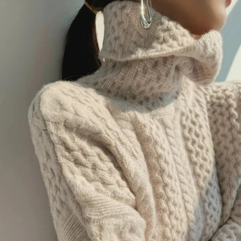 Camille Pull en cachemire pour femme – Pull col roulé élégant et doux
