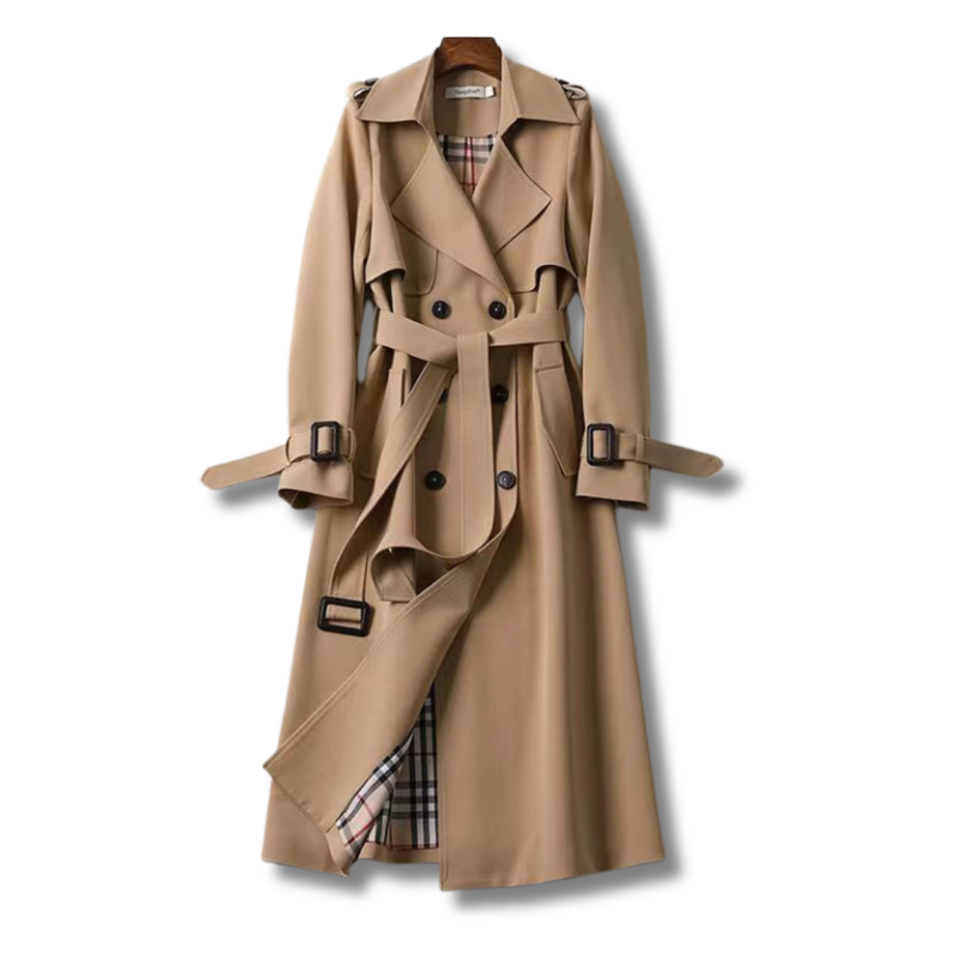 Victoria Trench para Mujer – Abrigo Largo Elegante y Versátil para Entretiempo
