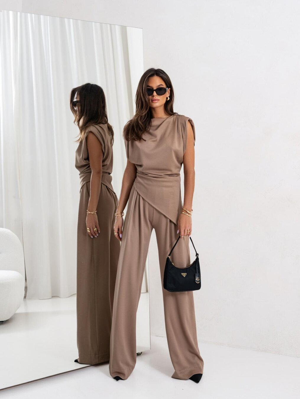 Vivine Conjunto Elegante para Mujer – Set de Dos Piezas Fluido y Moderno Chic