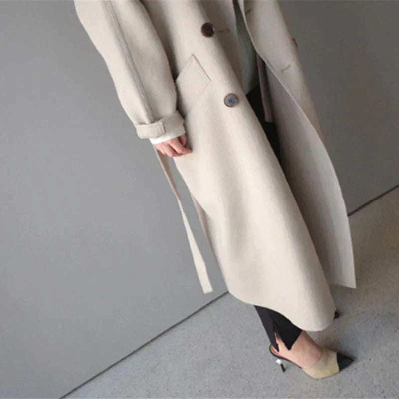 Isabelle Cappotto Lungo di Lana da Donna – Giacca Elegante e Calda Premium
