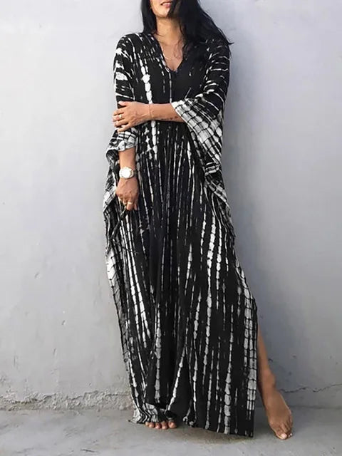 Janne Vestido Caftán Maxi para Mujer – Vestido Boho Elegante Playa Verano
