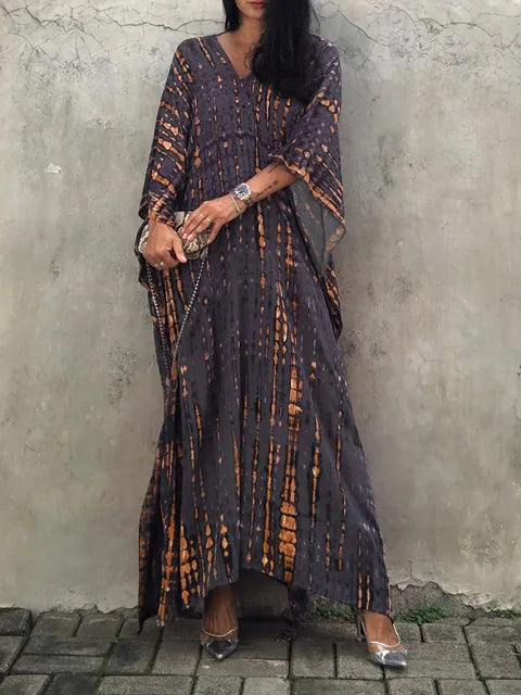 Janne Vestido Caftán Maxi para Mujer – Vestido Boho Elegante Playa Verano