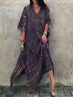 Janne Vestido Caftán Maxi para Mujer – Vestido Boho Elegante Playa Verano
