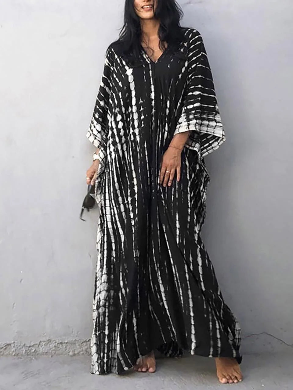 Janne Vestido Caftán Maxi para Mujer – Vestido Boho Elegante Playa Verano