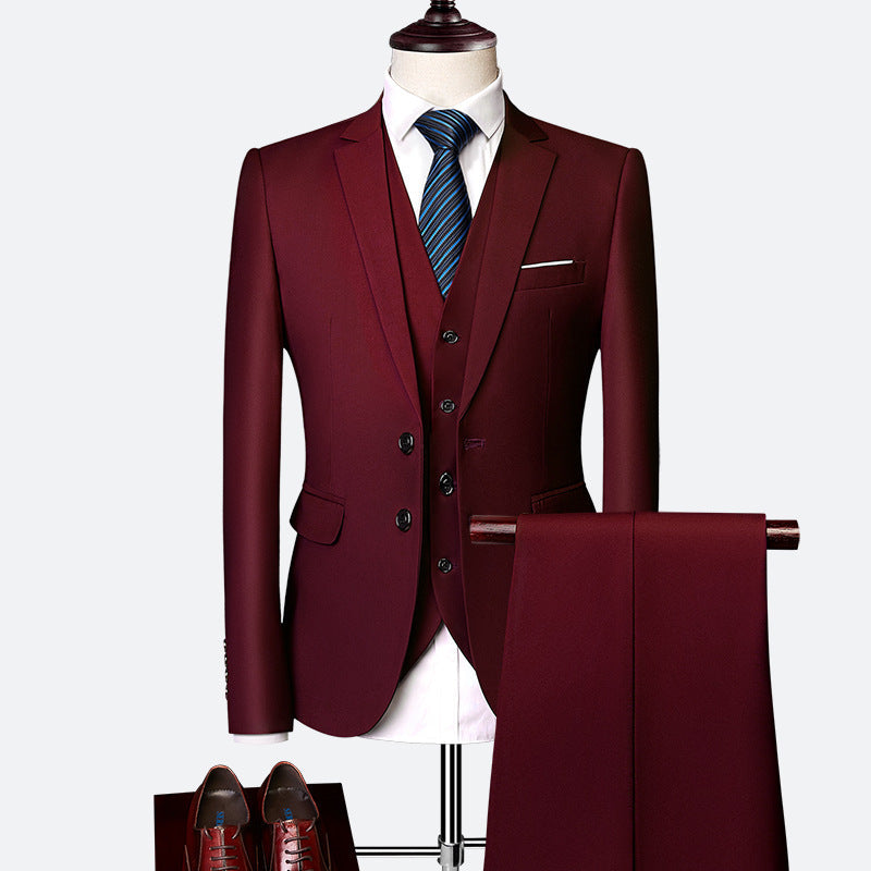 Adrián Traje para Hombre de 3 Piezas – Slim Fit Elegante y Transpirable para Bodas