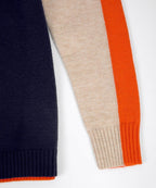 Véronique Jersey para Mujer – Suéter Color Block Elegante de Algodón Chic