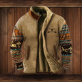 Ethan Giacca Uomo Stile Western – Fodera in Pile Calda e Design Etnico Moderno