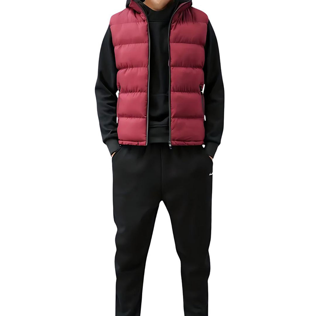 Ethan Gilet homme – Gilet matelassé imperméable et léger avec col montant