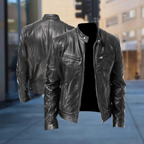 David Veste en cuir pour homme – Blouson élégant en cuir premium décontracté
