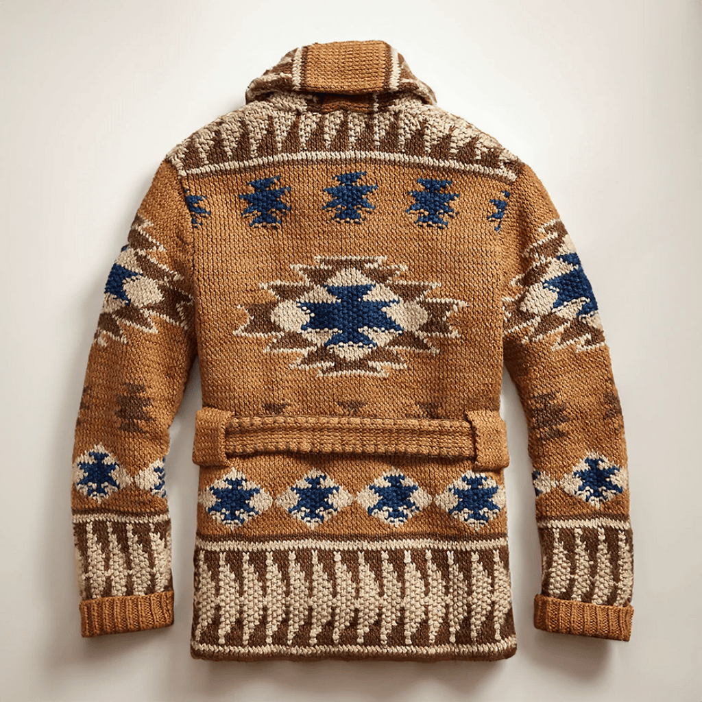 Arman cardigan jacquard pour homme – veste en maille western élégante