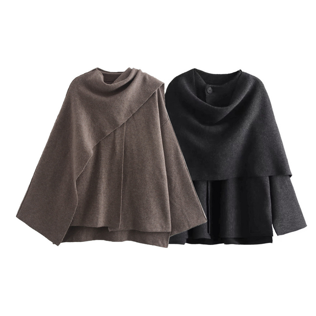 Poncho Fluido de Invierno para Mujer
