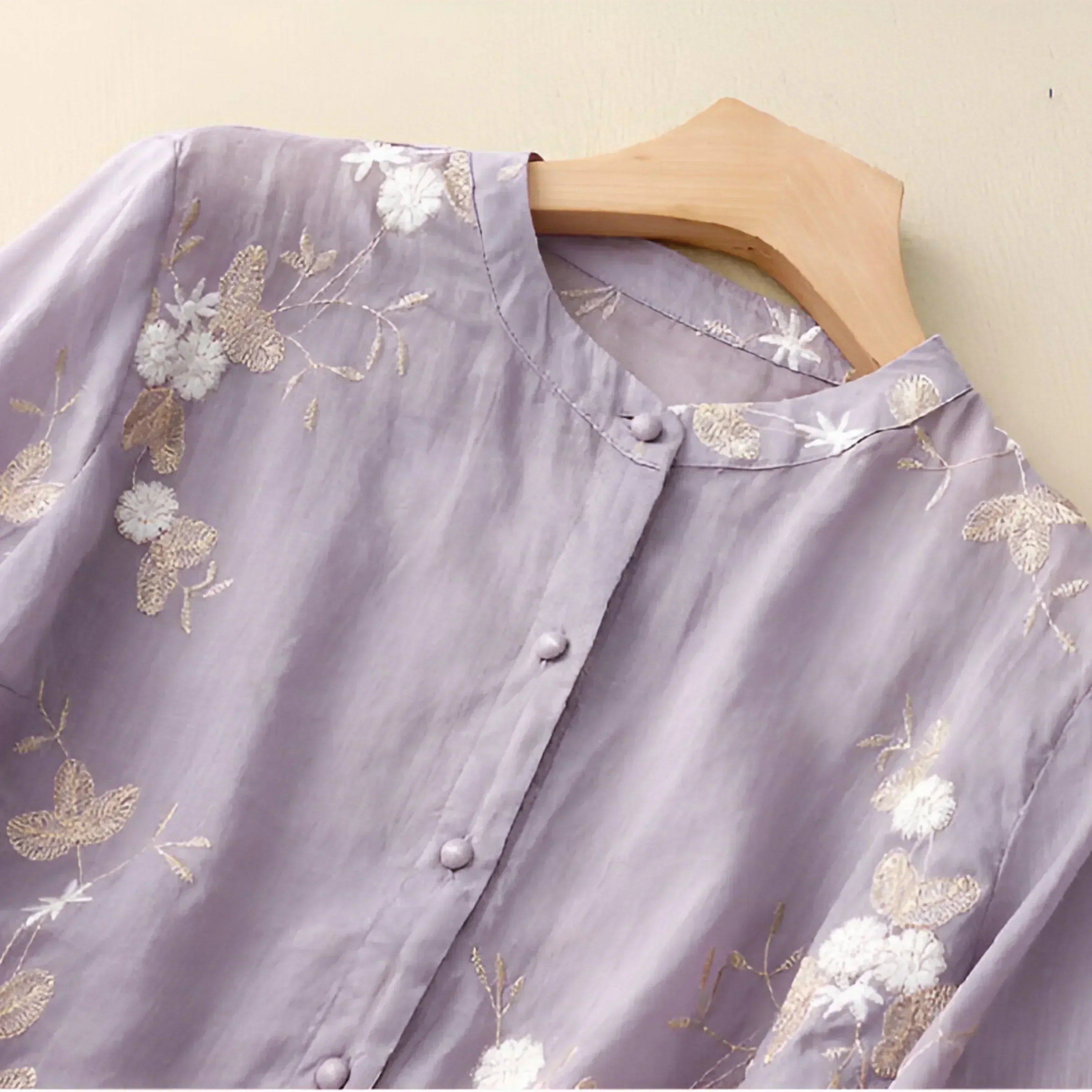 Emily Blouse fleurie pour femme – Blouse élégante romantique décontractée chic