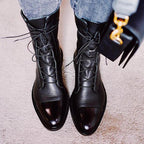 Zuriel Bottines en cuir pour femme – Bottines élégantes à talon confortable chic