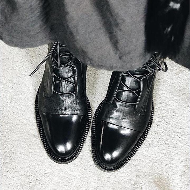Zuriel Bottines en cuir pour femme – Bottines élégantes à talon confortable chic