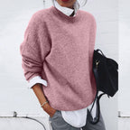 Elena Pull en cachemire pour femme – Pull élégant à col rond premium