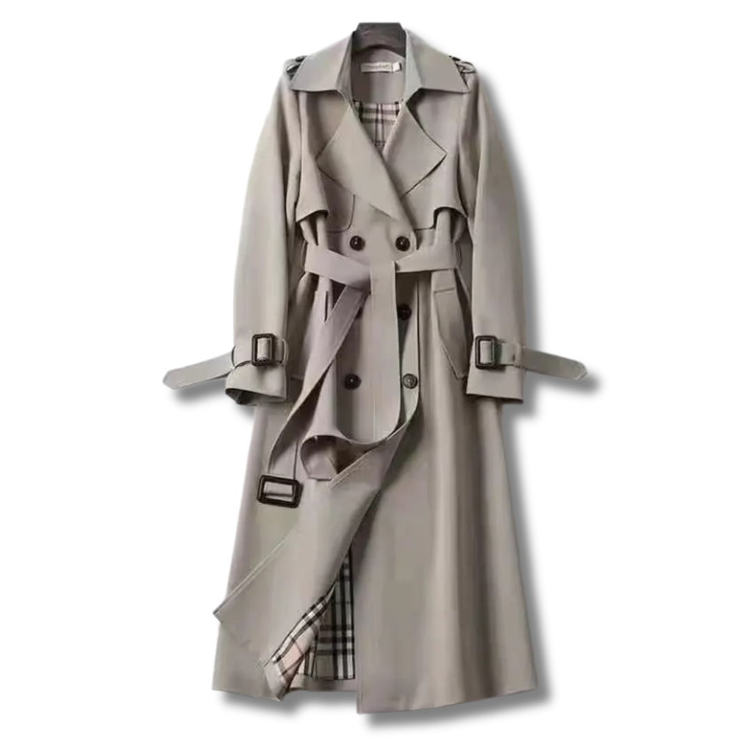 Victoria Trench para Mujer – Abrigo Largo Elegante y Versátil para Entretiempo