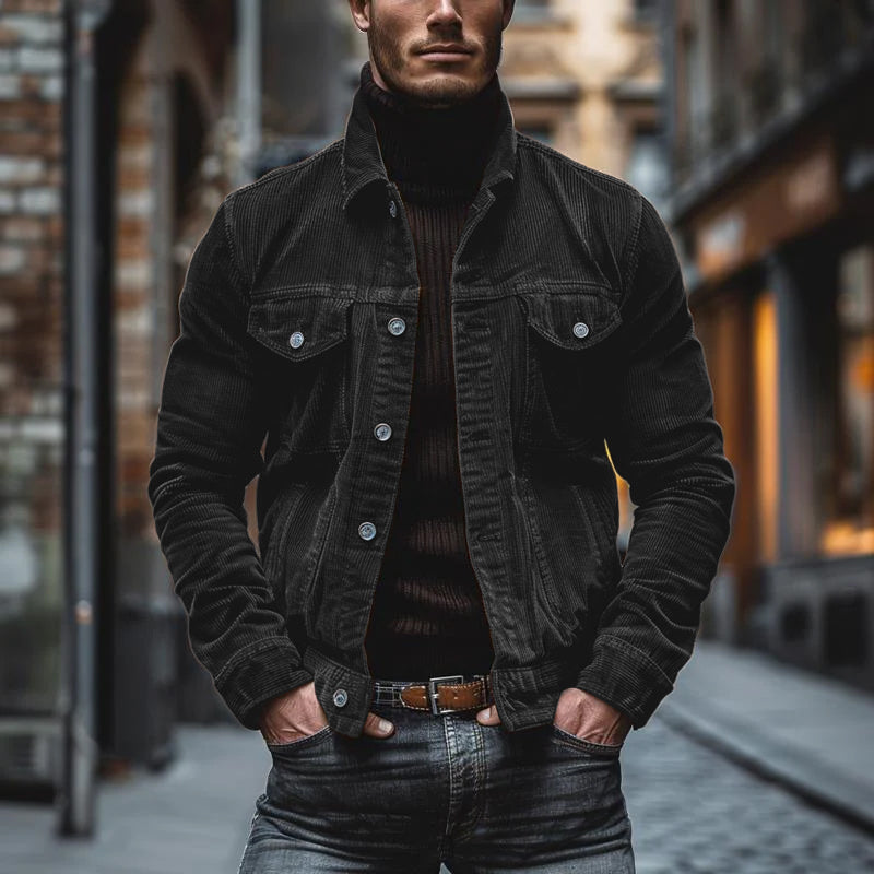 Bryn Giacca in Velluto da Uomo – Giacca Workwear Retrò Casual Chic