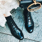 Zuriel Bottines en cuir pour femme – Bottines élégantes à talon confortable chic