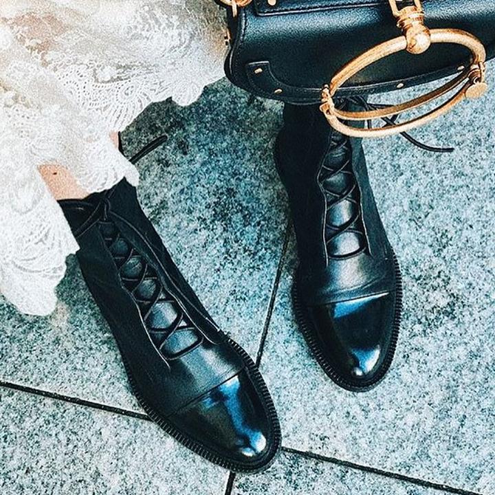 Zuriel Botas de Cuero para Mujer – Botines Elegantes con Tacón Cómodo Chic