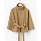 Charlotte Cappotto Mantella da Donna – Cappotto Elegante Invernale con Cintura