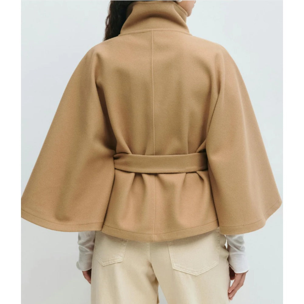 Charlotte Cappotto Mantella da Donna – Cappotto Elegante Invernale con Cintura