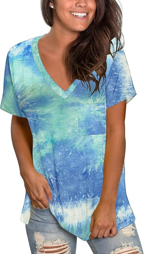 Harper Maglietta Donna a Righe – Scollo a V, Manica Corta e Tessuto Morbido