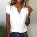Evalynn blouse d'été pour femme – blouse col en V élégante décontractée chic