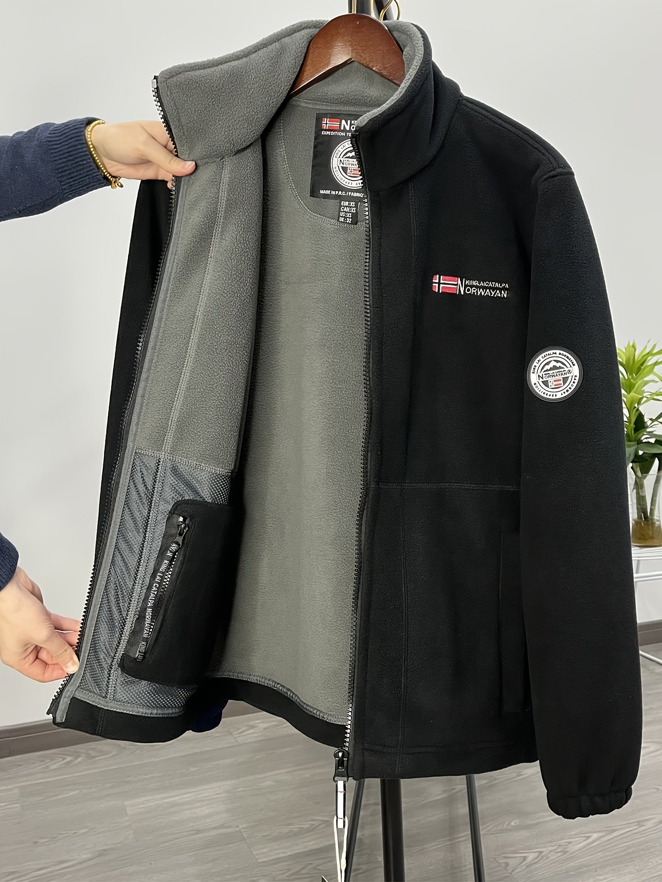 James Veste polaire pour homme – Doublure thermique outdoor et respirante