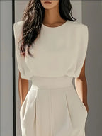 Mira Combinaison Élégante pour Femme – Jumpsuit à Jambe Droite et Taille Haute Chic