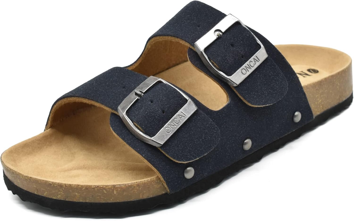 Mules Willow en liège pour femme – Daim doux, boucle ajustable et bout ouvert