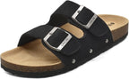 Willow Mules Corcho Donna – Camoscio Morbido, Fibbia Regolabile e Punta Aperta