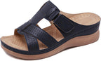 Kara Mules Cuña Mujer – Plataforma Ligera, Cuero PU y Punta Abierta