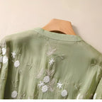 Emily Blouse fleurie pour femme – Blouse élégante romantique décontractée chic